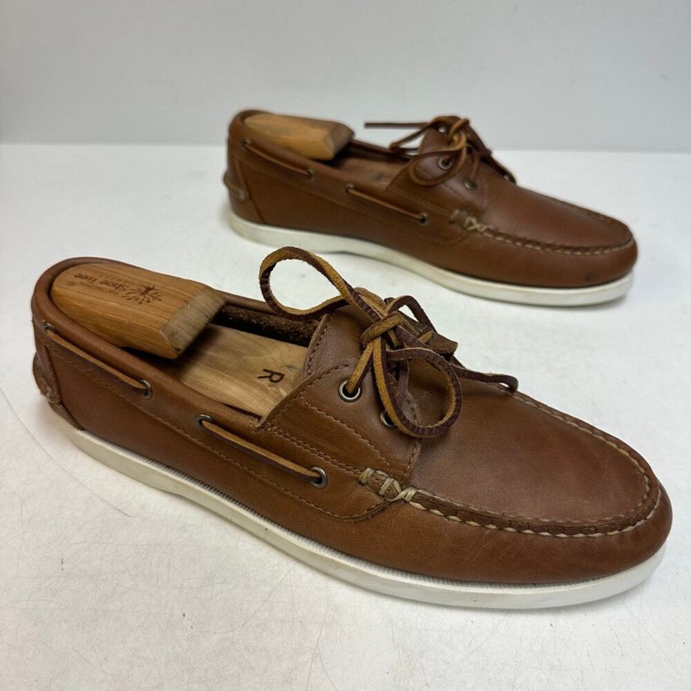 VGUC Oak Street Bootmakers Boat Shoe Moccasin Brown Chromexcel Made in USA 9.5 D - Picture 4 of 12